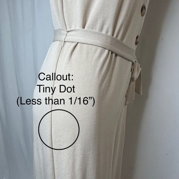 Bershka Beige Button Down Jumpsuit with Tie Waist, Medium - Picture 10 of 16